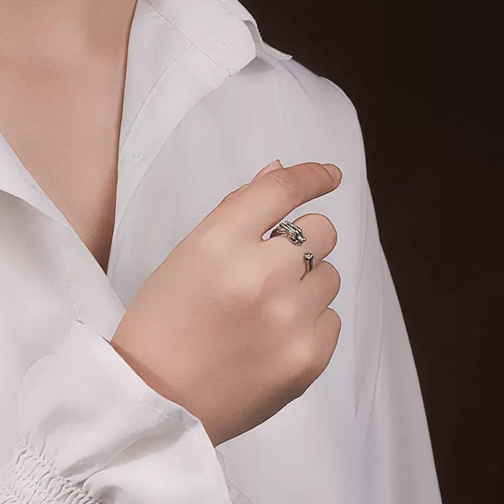 Buddha Stones Vintage Dragon Design Success Strength Adjustable Ring - image 6