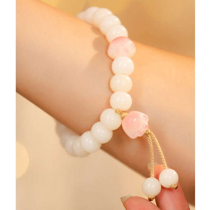 Buddha Stones Natural Bodhi Seed Lovely Paw Lucky Cat Paw Peace Bracelet - image 5