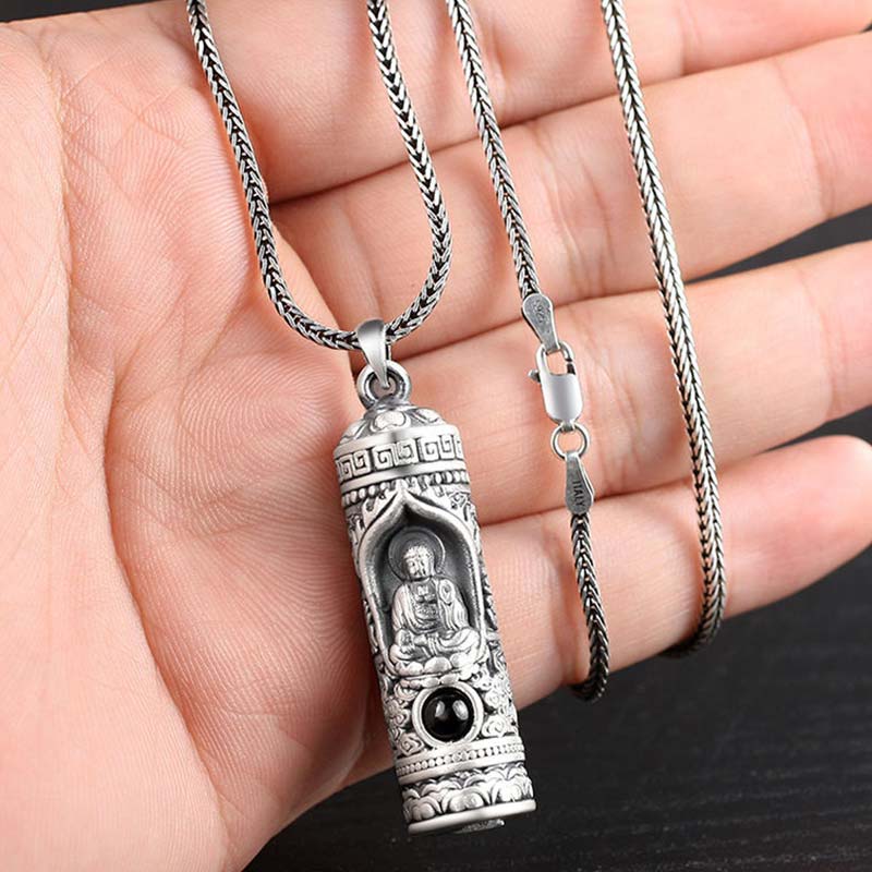Buddha Stones Chinese Zodiac Natal Buddha Projection Prosperity Necklace Pendant - image 9