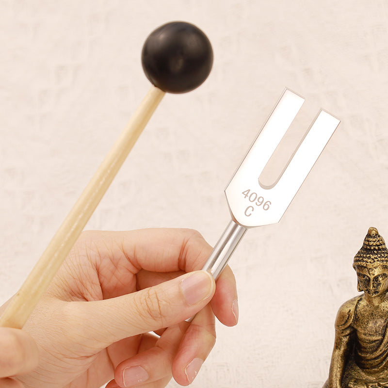 Tuning Fork 4096HZ Aluminum Alloy Crystal Tuning Fork with Hammer for Chakra Healing - Tuning Fork - image 0