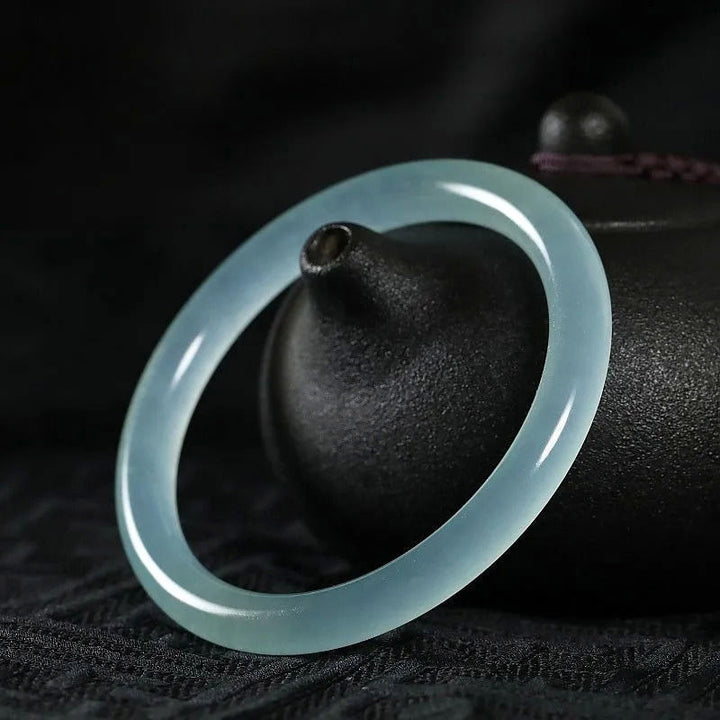 Buddha Stones Natural Jade Healing Blessing Bangle Bracelet - image 0