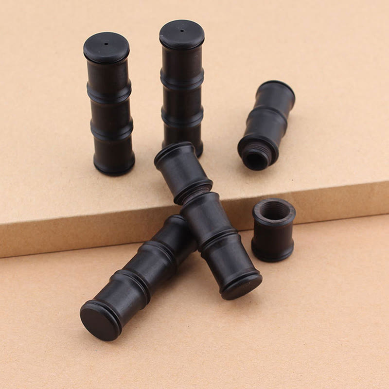 Buddha Stones Ebony Wood Bamboo Pattern Ghau Prayer Box Peace Necklace Pendant - image 9