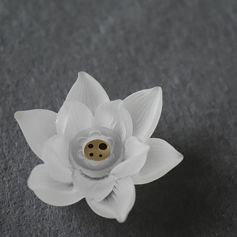 Buddha Stones Mini Lotus Liuli Crystal Healing Meditation Stick Incense Burner - image 17