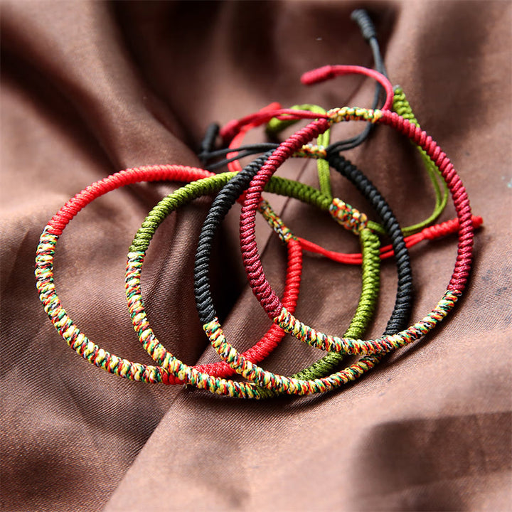 Buddha Stones Tibetan Handmade Multicolor King Kong Knot Luck Strength Braided Bracelet - image 3