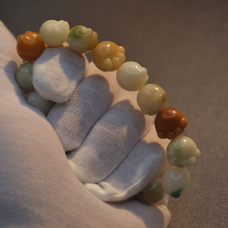 Buddha Stones Multilayered Bodhi Seed Cute Cat Paw Calm Harmony Bracelet - image 7