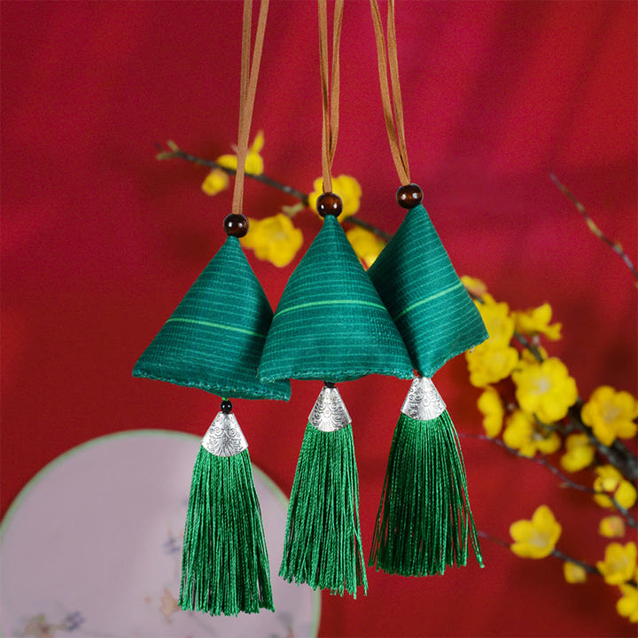 Buddha Stones Dragon Boat Festival Zongzi Pattern Sachet Protection Tassel Hanging Decoration - image 2