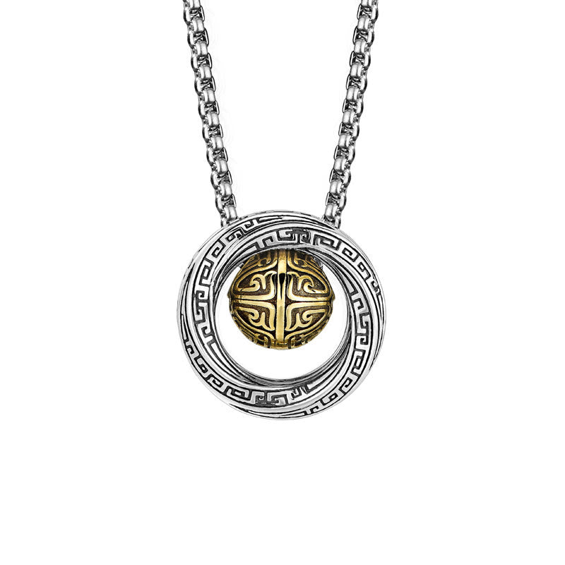 Buddha Stones Mobius Lucky Bead Copper Wealth Necklace Pendant - image 1