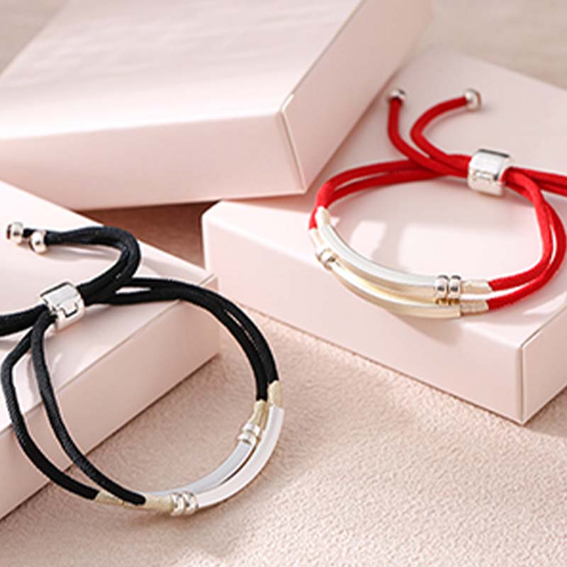 Buddha Stones 925 Sterling Silver Red String Layered Braid Bracelet - image 2