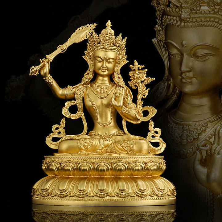 Shakyamuni Amitabha Medicine Buddha Figurine Serenity Copper Statue Home Decoration - image 10