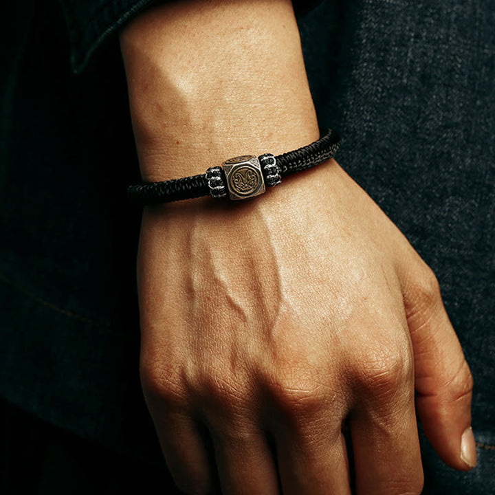 Buddha Stones 925 Sterling Silver Perfect Knot King Kong Knot Faith Strength Bracelet - image 12