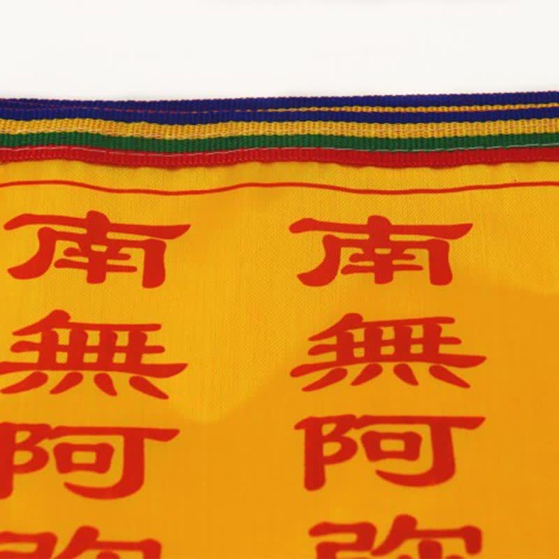 Buddha Stones Tibetan 7 Colors Windhorse Letter Auspicious Lotus Outdoor 21 Pcs Prayer Flag - image 11