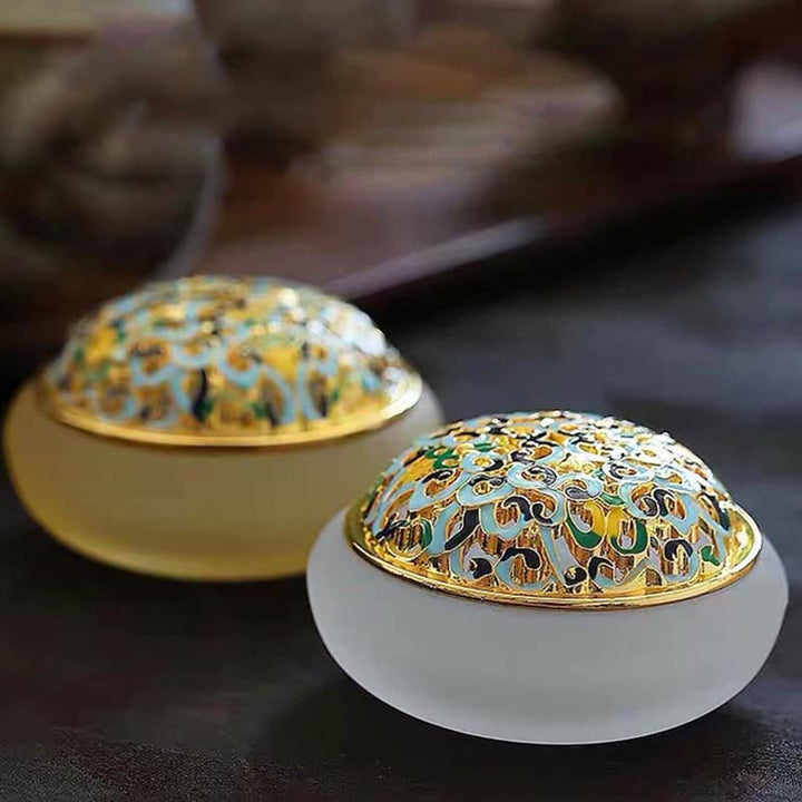 Buddha Stones Lotus Liuli Crystal Healing Meditation Incense Burner - image 12