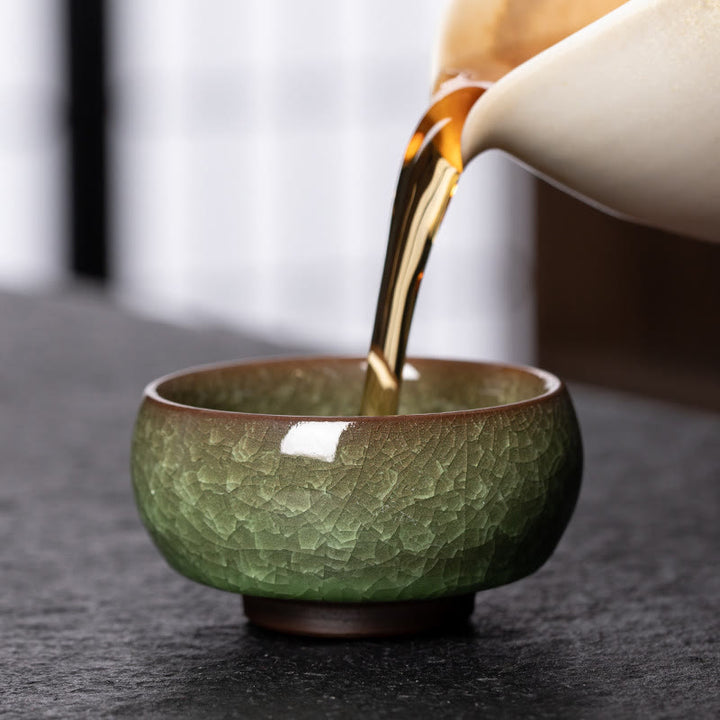 Buddha Stones Chinese Green Ice Crack Design Jianzhan Kiln Change Porcelain Teacup Kung Fu Tea Cup - image 4
