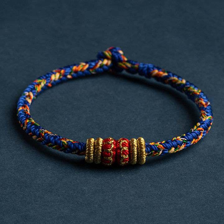 Buddha Stones Tibet Handmade Chinese Zodiac Natal Buddha Luck Strength Braided String Bracelet - image 4