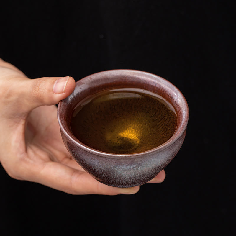 Buddha Stones Chinese Pink Gold Jianzhan Porcelain Teacup Kung Fu Tea Cup - image 4
