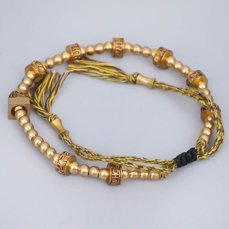 Buddha Stones Tibetan Curse Six True Words Wealth Bracelet - image 3