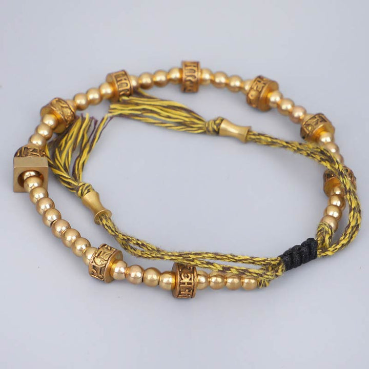 Buddha Stones Tibetan Curse Six True Words Wealth Bracelet - image 3
