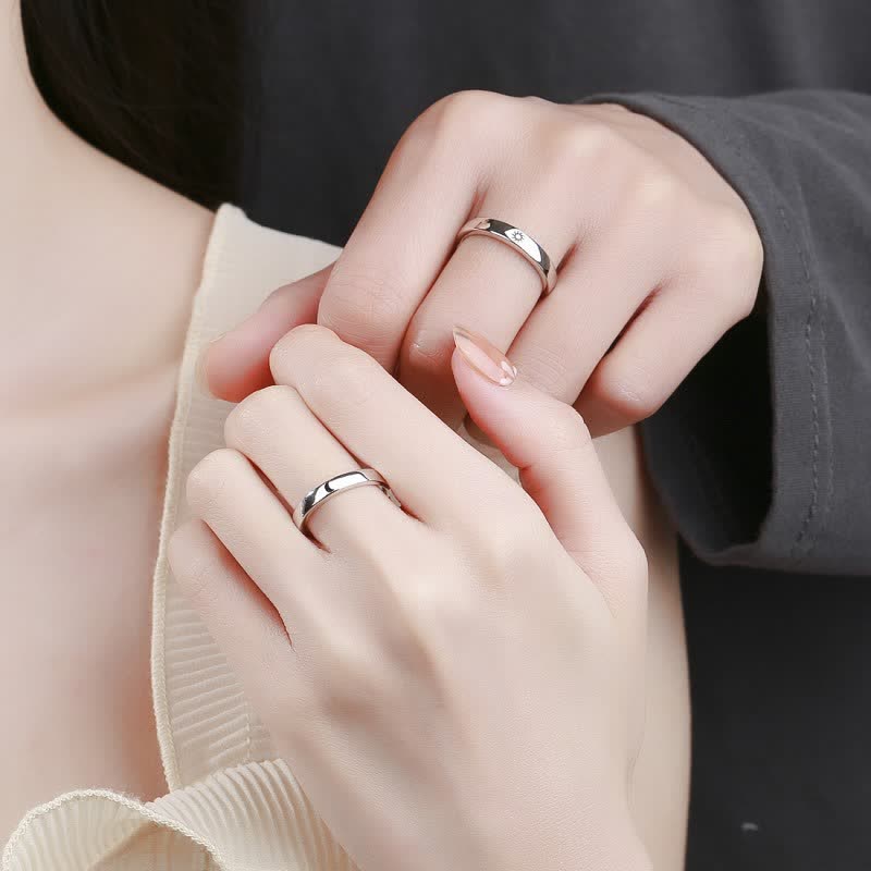 Buddha Stones 925 Sterling Silver Sun Moon Protection Adjustable Couple Ring - image 2