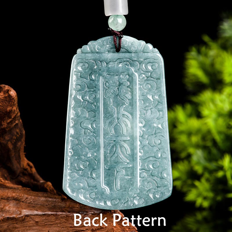 Buddha Stones Year Of The Dragon Chinese Zodiac Dragon Travels The World Jade Strength Necklace Pendant - image 2