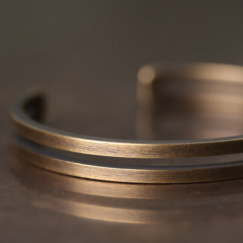 Buddha Stones Rustic Copper Luck Viking Cuff Bracelet - image 12