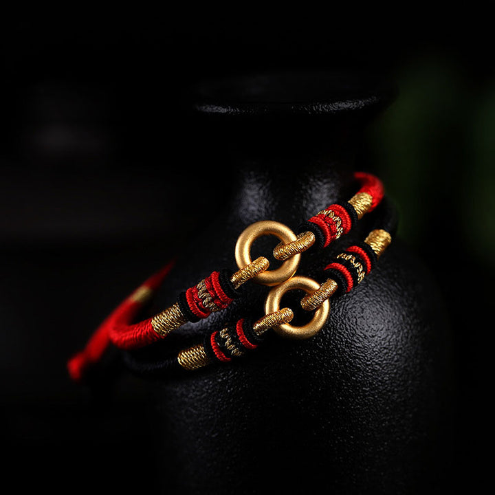 Buddha Stones FengShui Lucky Red String Couple Bracelet - image 8