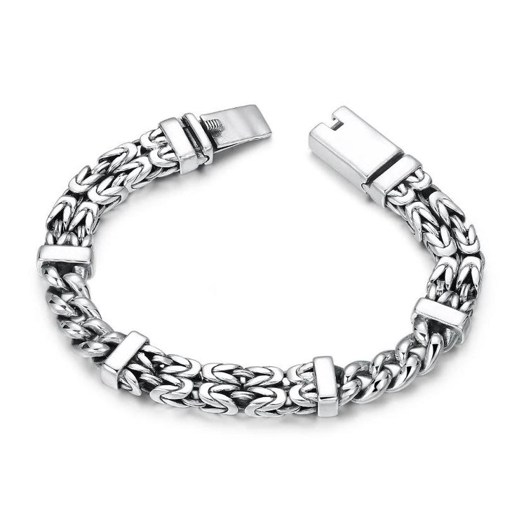 Buddha Stones Retro Chain Pattern Luck Healing Bracelet - 22cm - image 0