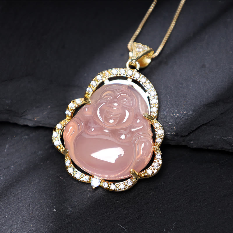 Buddha Stones Good Luck Laughing Buddha Necklace - image 13