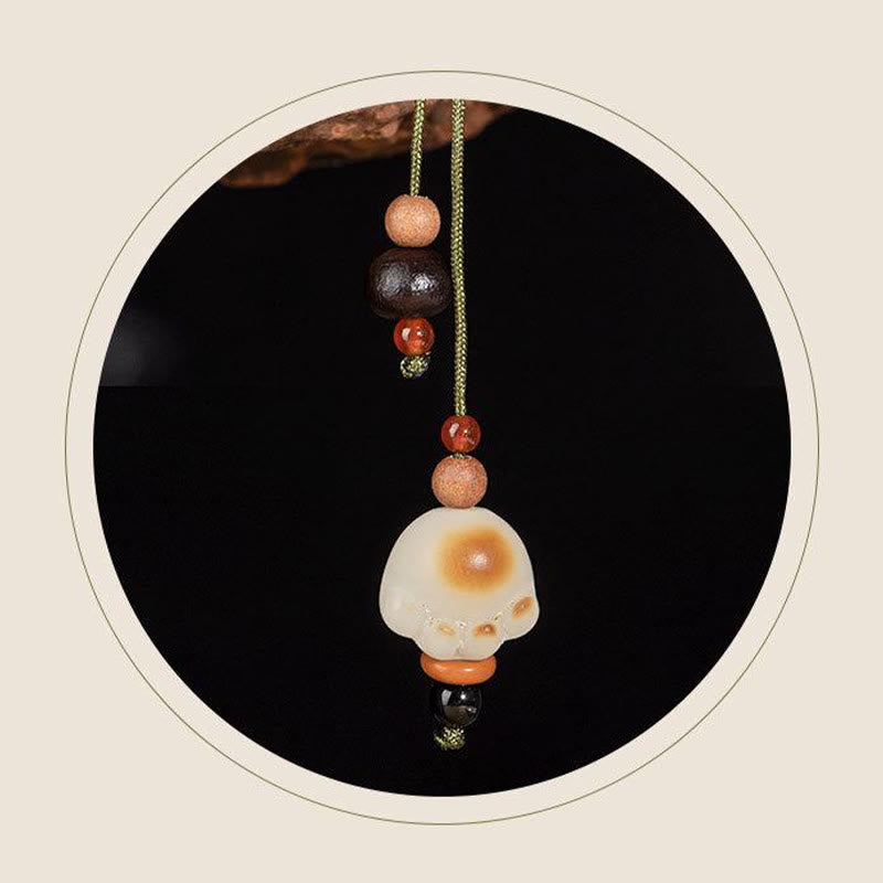 Buddha Stones Lightning Strike Wood Bodhi Seed Cat Paw Claw Auspiciousness Protection Tassel Bracelet - image 8