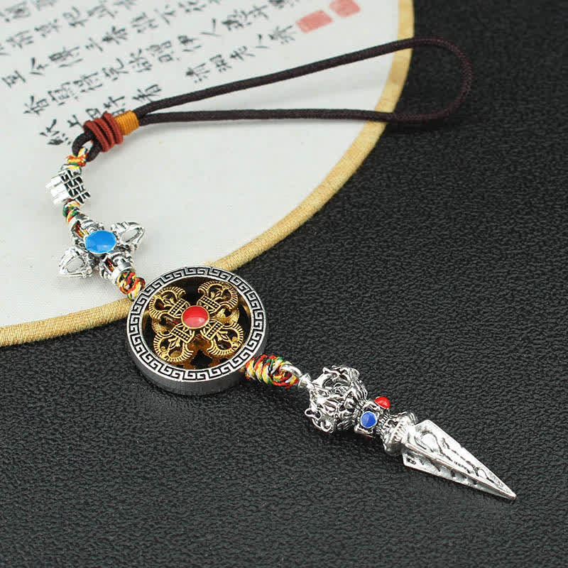 Tibet Om Mani Padme Hum Vajra Dorje Spiritual Car Hanging Decoration - Vajra - image 1