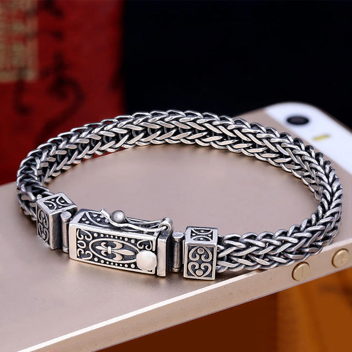 Buddha Stones Retro Dragon Keel Braided Design Balance Healing Bracelet - image 3