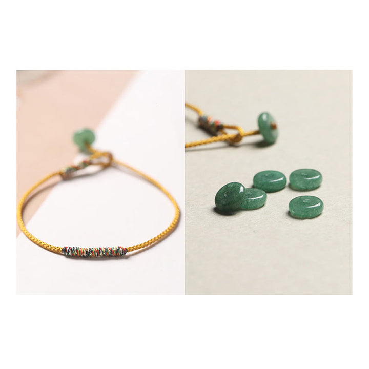 Buddha Stones Tibetan Handmade Green Aventurine Luck Protection Braided Rope Bracelet - image 7