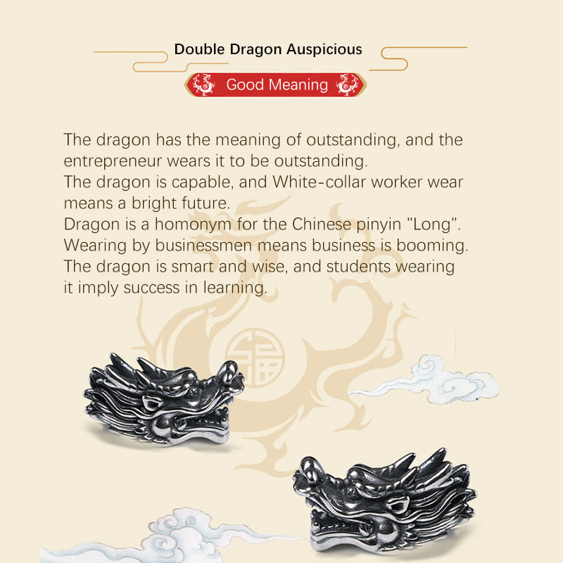 Buddha Stones 999 Sterling Silver Double Dragon Luck Handmade Braided Bracelet - image 14