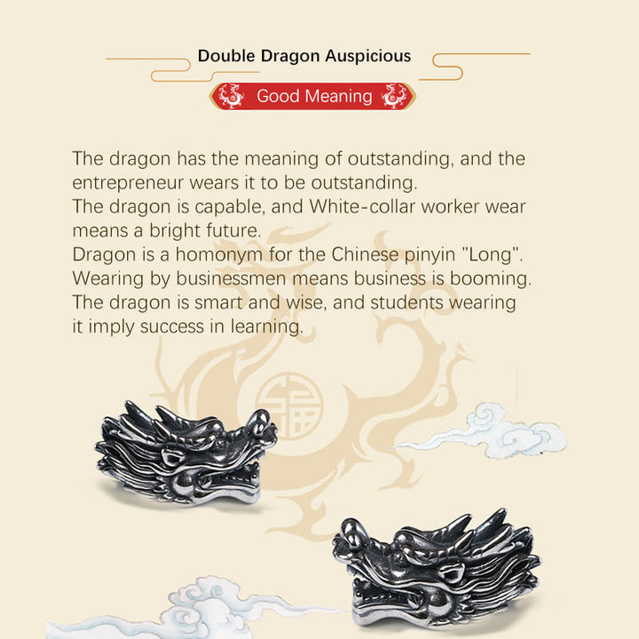 Buddha Stones 999 Sterling Silver Double Dragon Luck Handmade Braided Bracelet - image 14