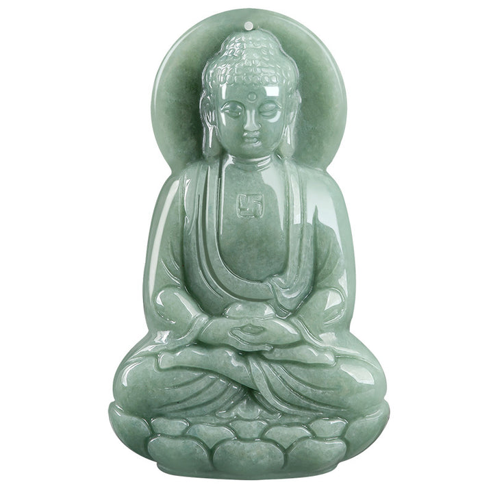 Buddha Stones Amitabha Buddha Jade Amulet Compassion String Necklace - image 7