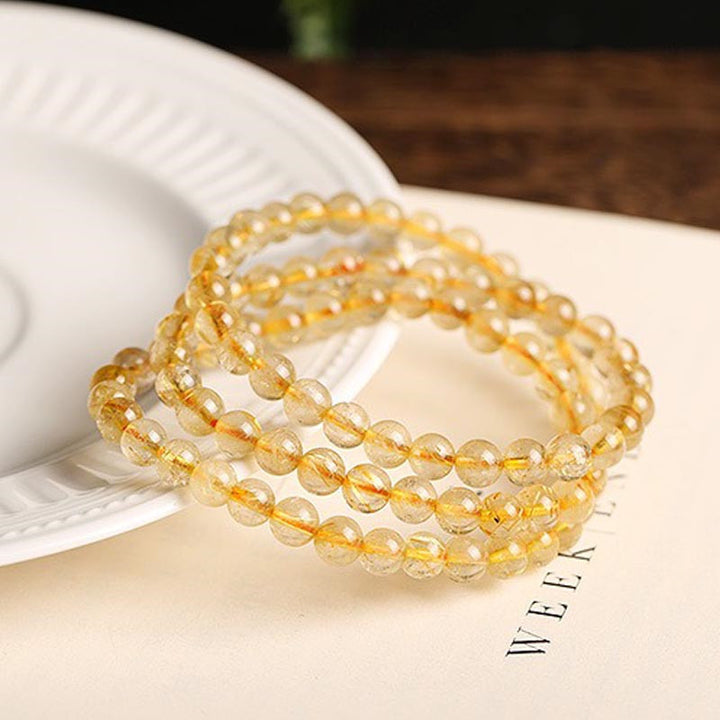 Buddha Stones Natural Citrine Prosperity Protection Bracelet - image 2