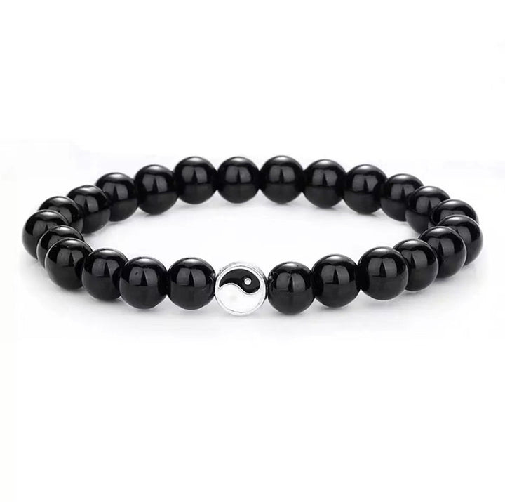 Buddha Stones 3pcs Natural White Turquoise Frosted Stone Bead Yin Yang Wealth Bracelet - image 10