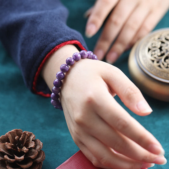 Buddha Stones Amethyst Crystal Positive Transformation Bracelet - image 2