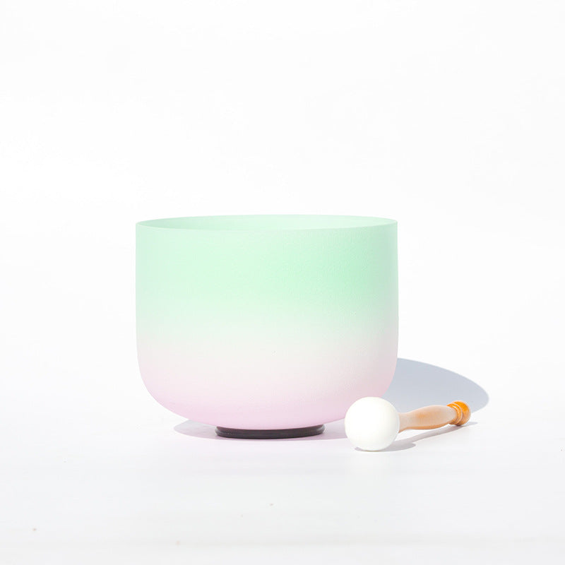 Tibetan Crystal Sound Bowl Candy Color Handcrafted for Yoga and Mindfulness Meditation Singing Bowl - 8 IN (20.3CM) LightGreen - image 8