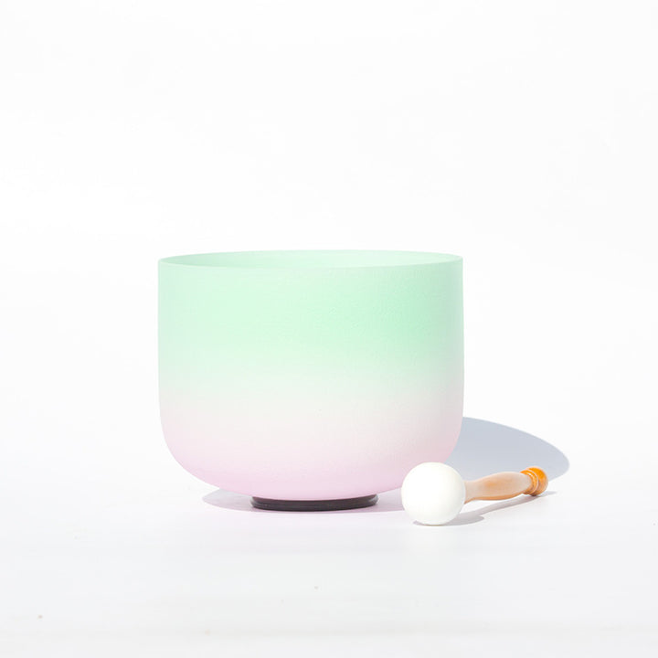 Tibetan Crystal Sound Bowl Candy Color Handcrafted for Yoga and Mindfulness Meditation Singing Bowl - 8 IN (20.3CM) LightGreen - image 8