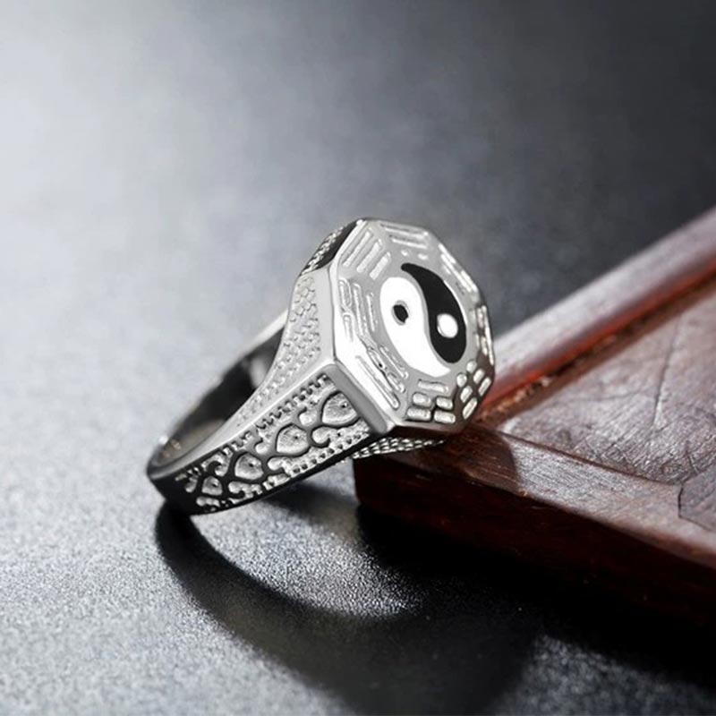 Yin Yang Symbol Copper Luck Ring - image 6