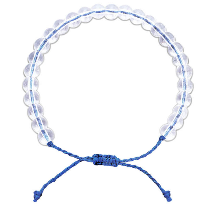 Buddha Stones Handmade Glass Beads Braided String Adjustable Bracelet - Blue - image 0