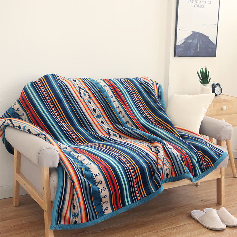 Buddha Stones Geometric Warm Soft Bed Throw Blanket - 127cm*152cm - image 0