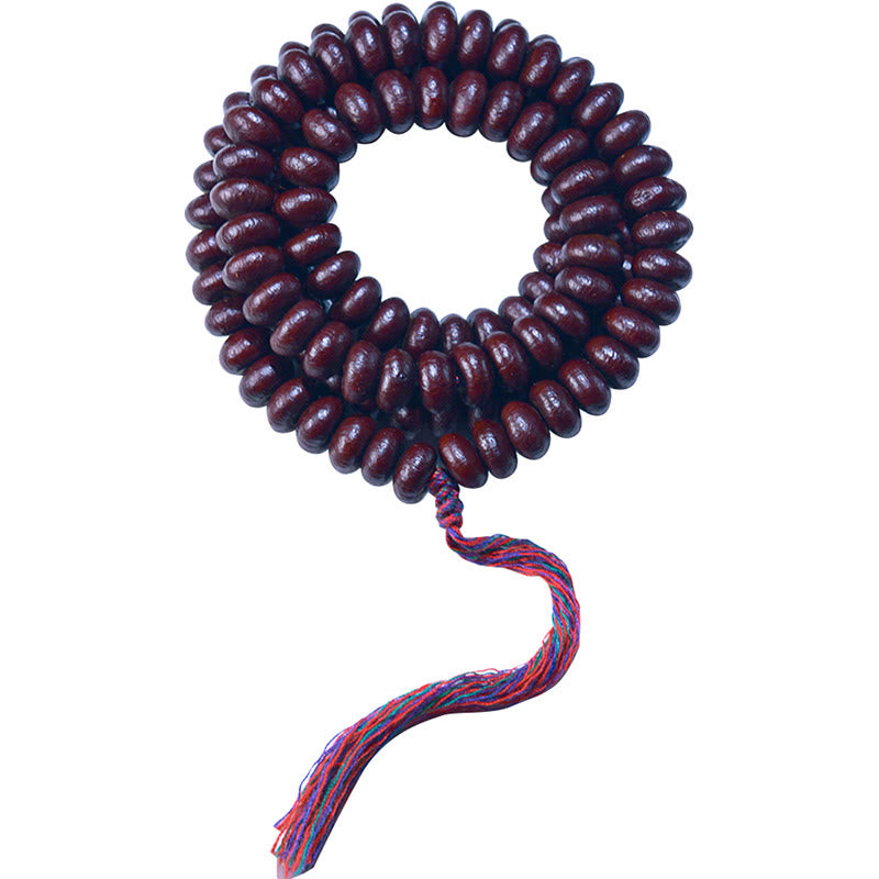 Buddha Stones Natural Tibet 108 Mala Beads Purple Bodhi Seed Wealth Bracelet - image 11