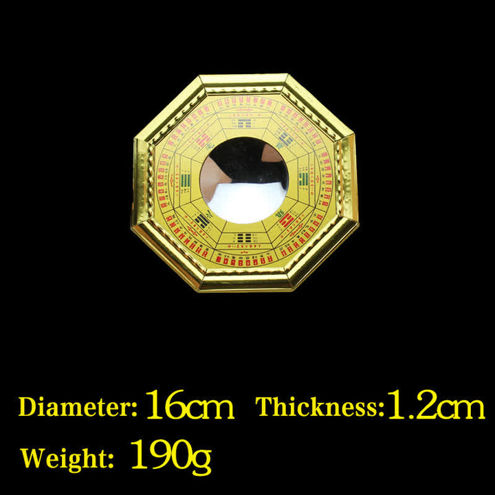 Feng Shui Bagua Map Balance Harmony Living Room Energy Map Mirror - 16cm Gold Bagua Map Concave Mirror - image 15