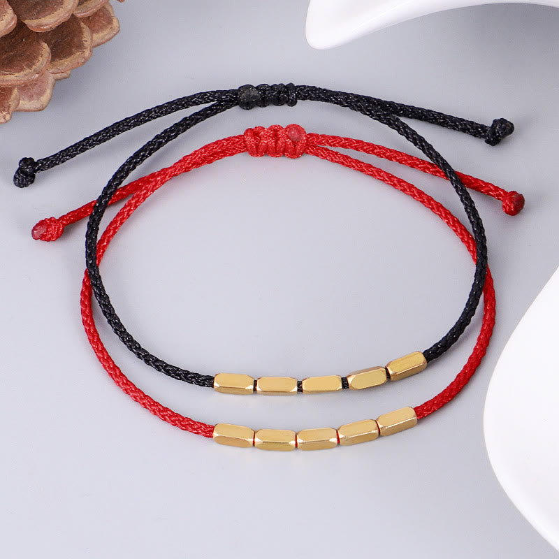 Buddha Stones Handcrafted Copper Bead Protection Braided String Bracelet - image 7