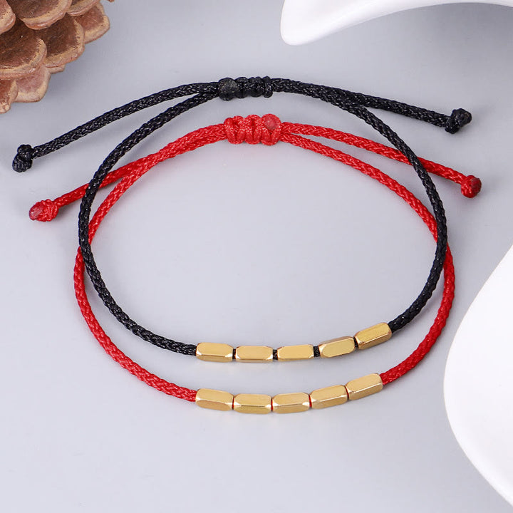 Buddha Stones Handcrafted Copper Bead Protection Braided String Bracelet - image 7
