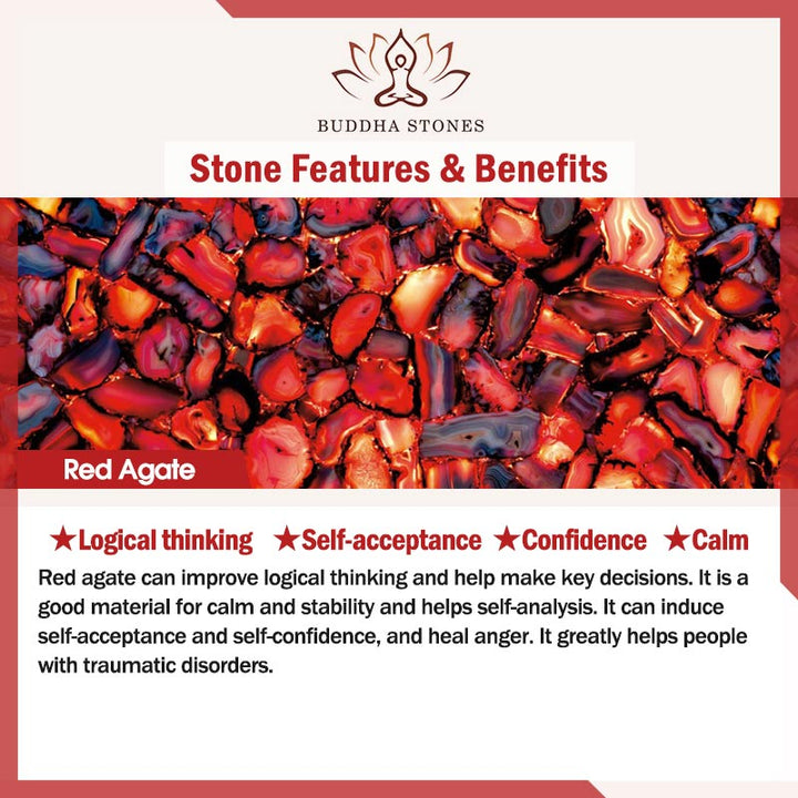 Buddha Stones Red Agate Amber Peach Charm Self-acceptance Bracelet - image 4