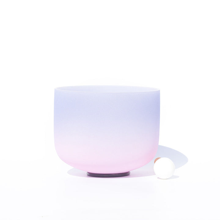 Tibetan Crystal Sound Bowl Candy Color Handcrafted for Yoga and Mindfulness Meditation Singing Bowl - 8 IN (20.3CM) Lavender - image 0