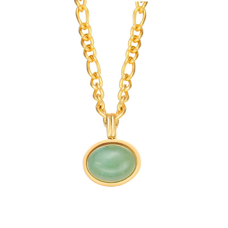 Oval Turquoise Strength Titanium Steel Necklace Pendant - image 15