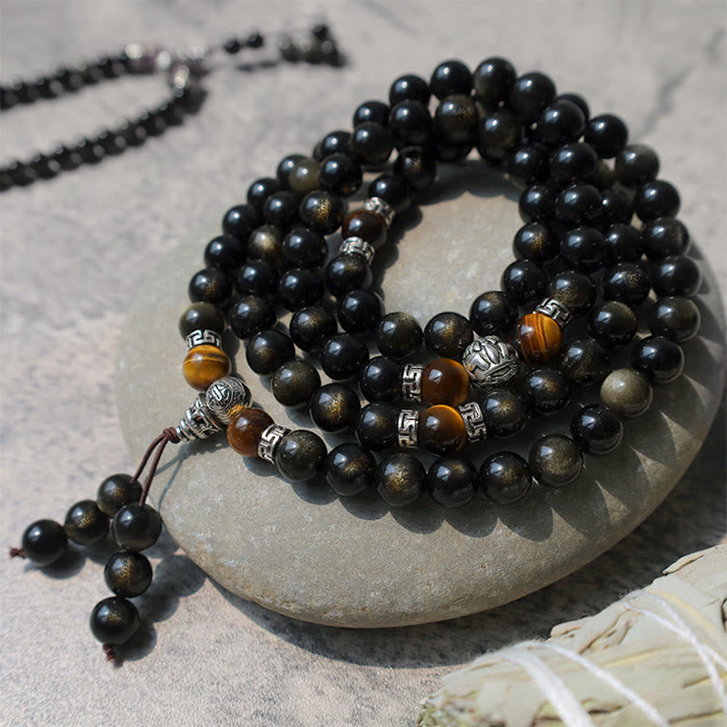 Golden Obsidian Energy Bracelet Necklace - image 11